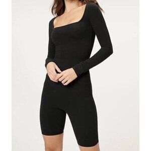 NWT Good American Black Long Sleeve Biker Jumpsuit - Size 3 (Large)